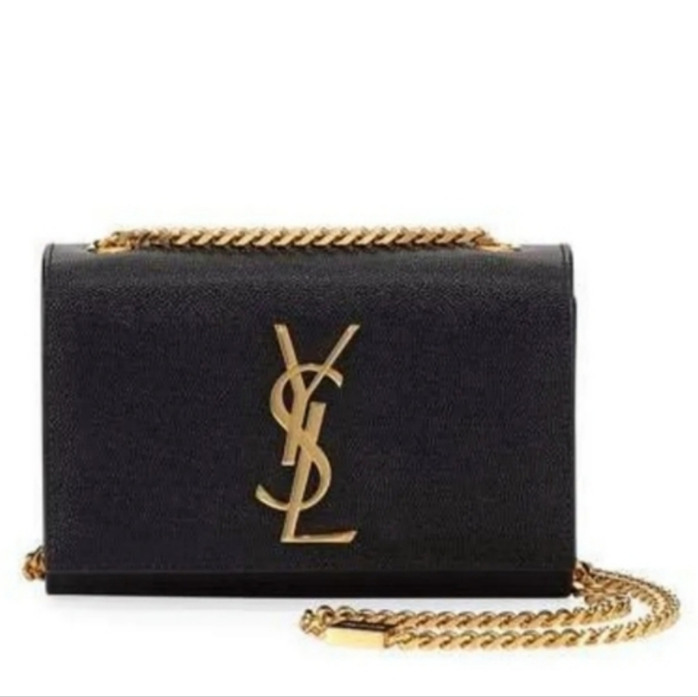 Like New! YSL Saint Laurent KATE CHAIN BAG IN GRAIN DE POUDRE LEATHER MSRP$2268 - Picture 7 of 16